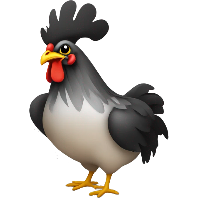 chicken black icon emoji