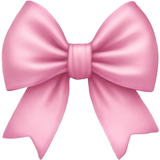 Velvet light pink bow emoji