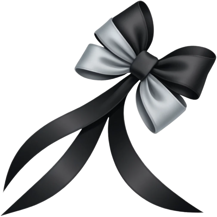 🎗️ this ribbon just one turn for honouring dead people but black emoji
