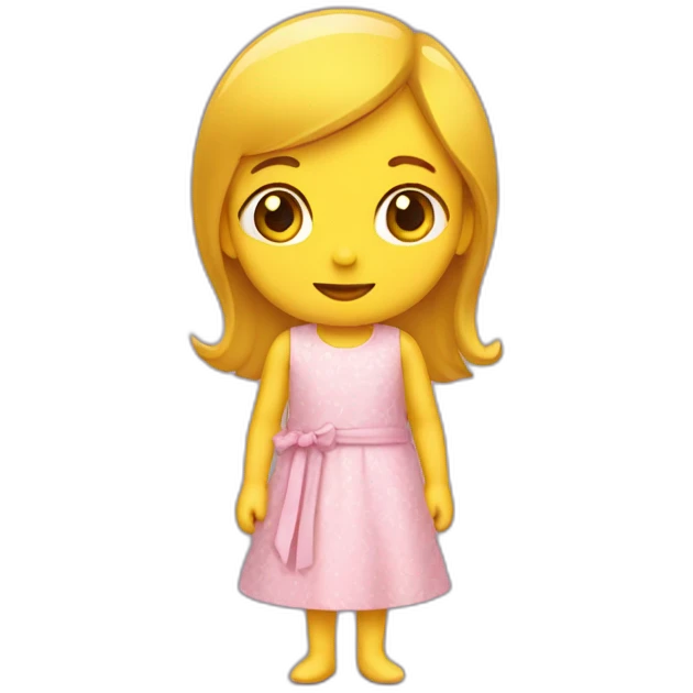 Fille en robe de Moyen Âge jaune  emoji