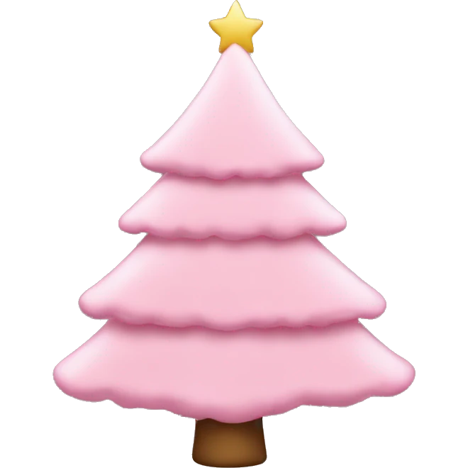 Baby pink Christmas tree  emoji