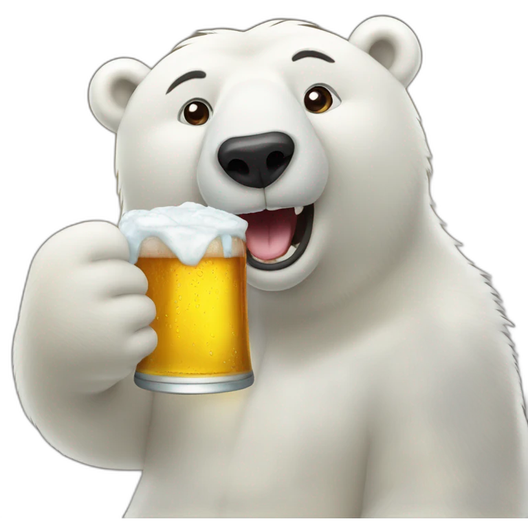 Polar-bear-drinking-beer emoji