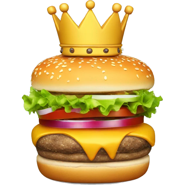 burger with a crown emoji