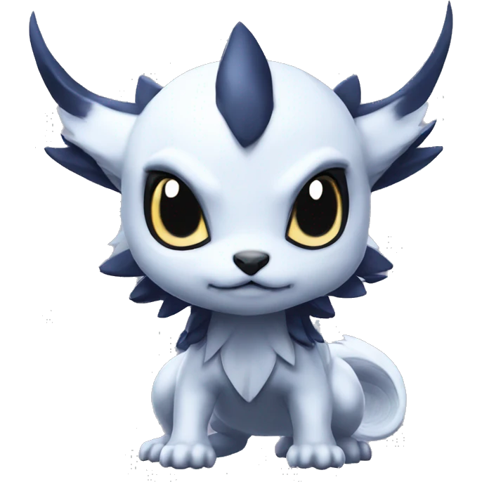 Cool Kawaii Baby Chibi Nargacuga-Absol-Pokémon Full Body Detailed High Quality emoji
