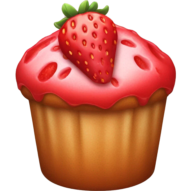 strawberry muffin emoji