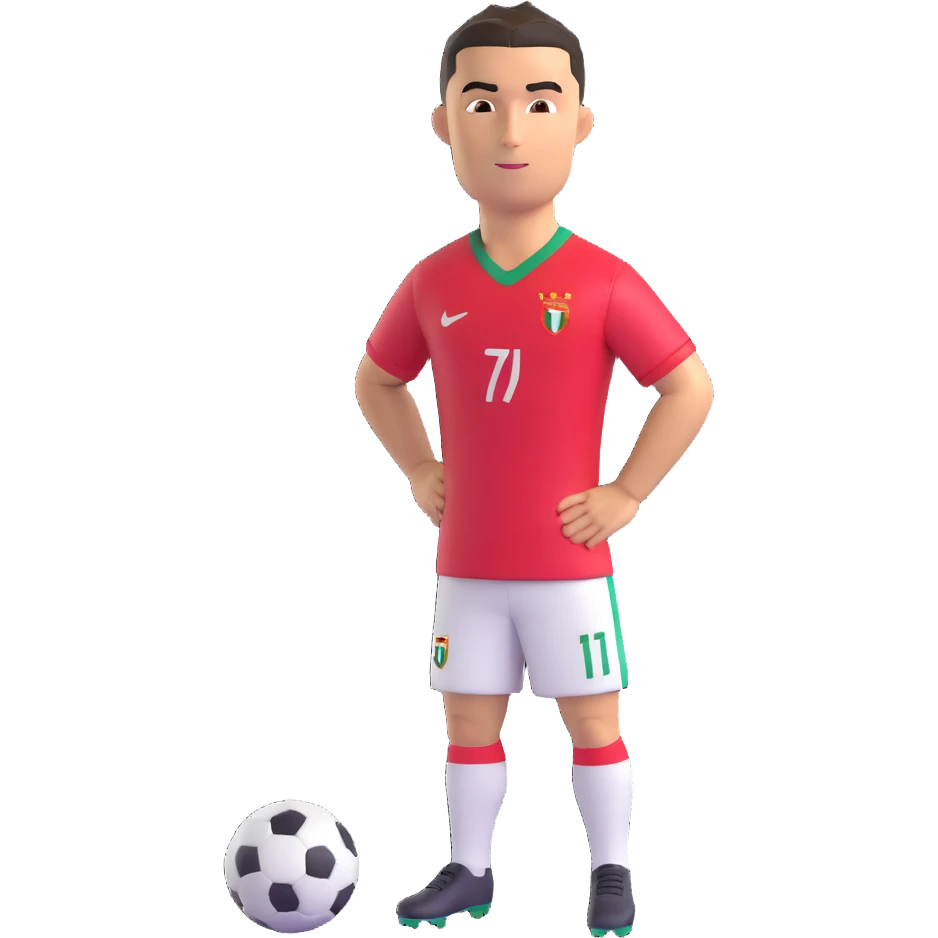 Cristiano Ronaldo iconic footballer emoji