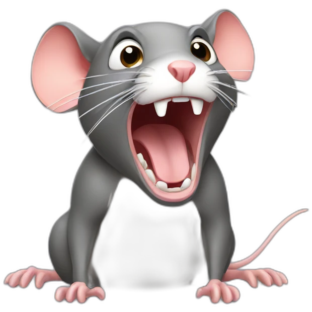 rat with rage emoji