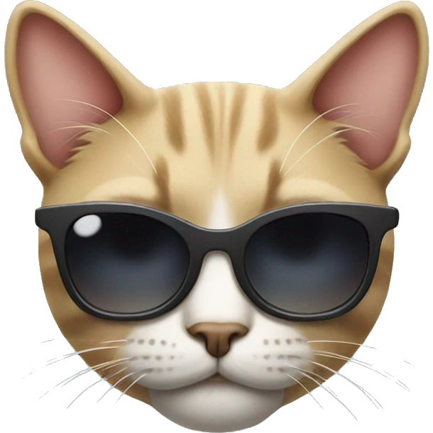 Cat with sunglasses emoji