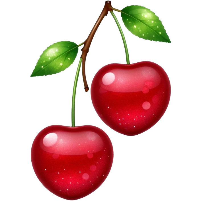 Cherries with glitter emoji