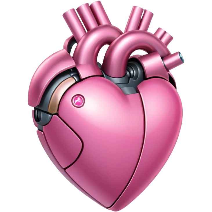 pink robotic heart emoji emoji