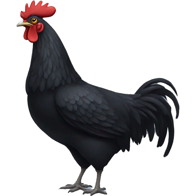 Big black chicken emoji