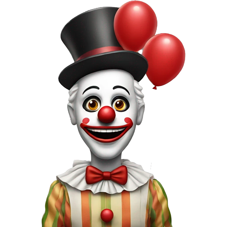 Clown with red Baloon emoji