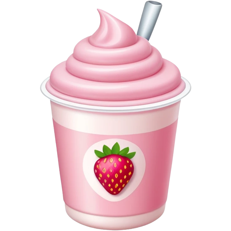 strawberry yogurt cup emoji