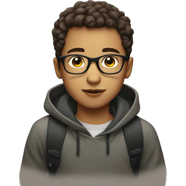 boy with glasses lovely eyes emoji