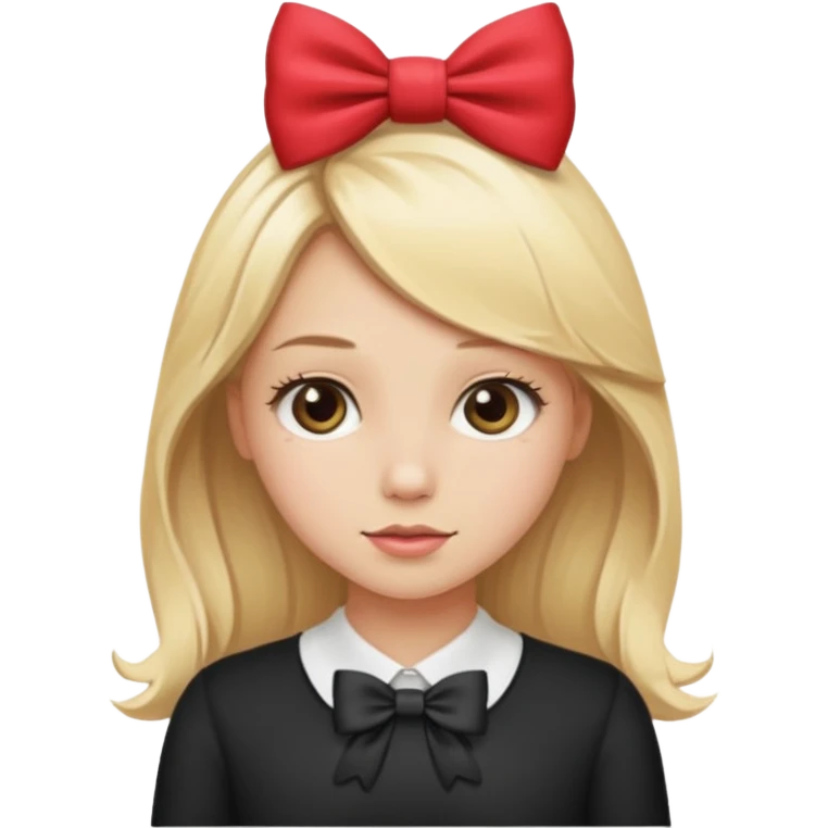 Chica rubia con lacito  emoji