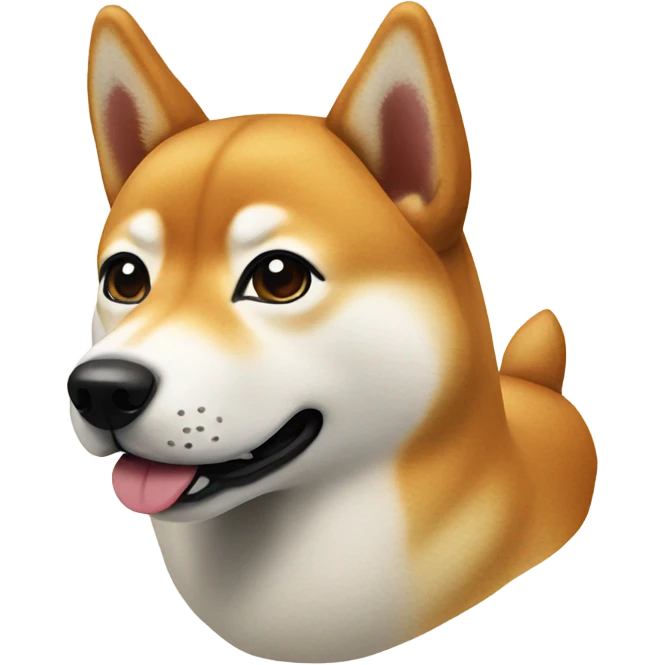 shiba inu dog looking to the side  emoji