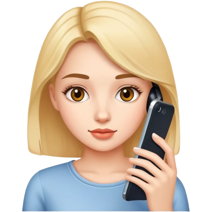 beautiful girl use’s phone emoji