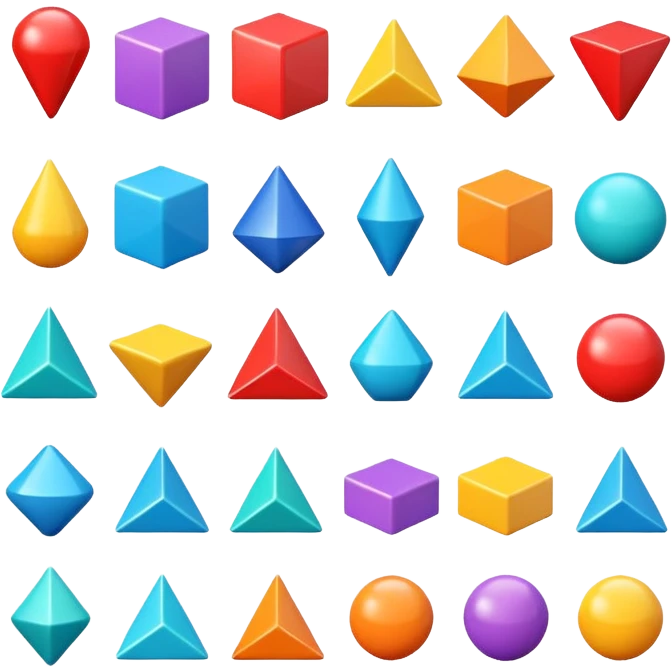 3d shapes emoji