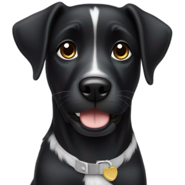 Cute black Dog emoji