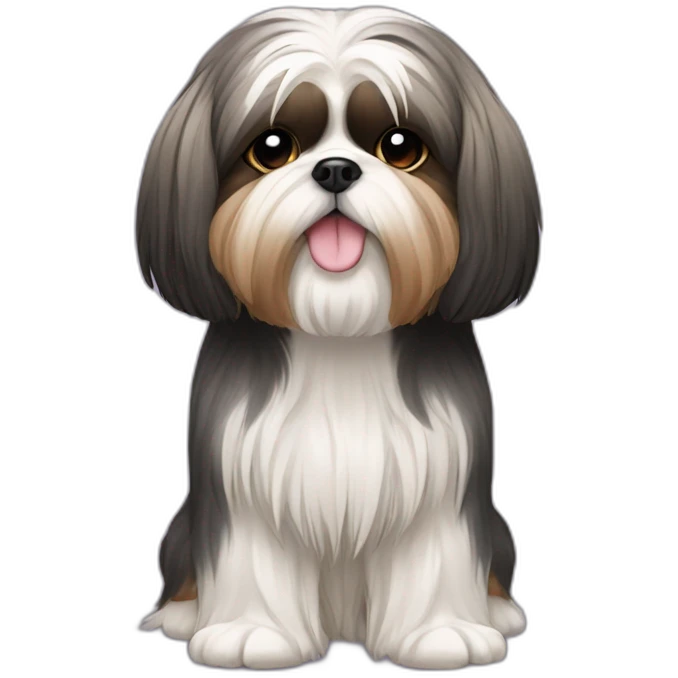 Dog Shih Tzu with long coat full-height  emoji