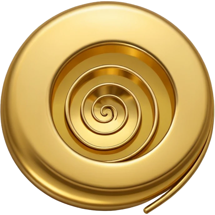 Golden upward spiral emoji