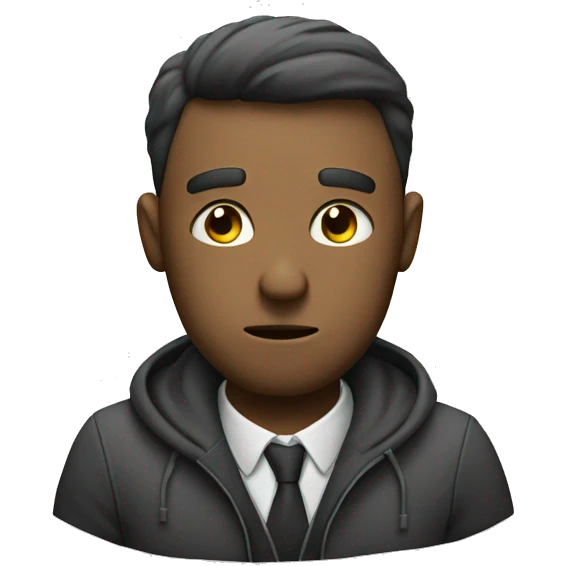 sad man who hold an signed contract in his arms emoji