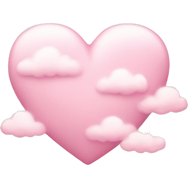 light pink heart cloud emoji