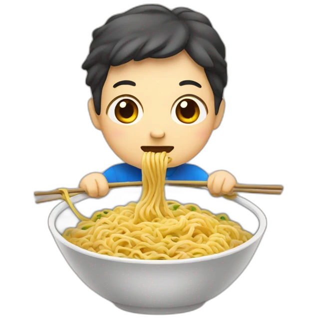 chinese eating noodles emoji