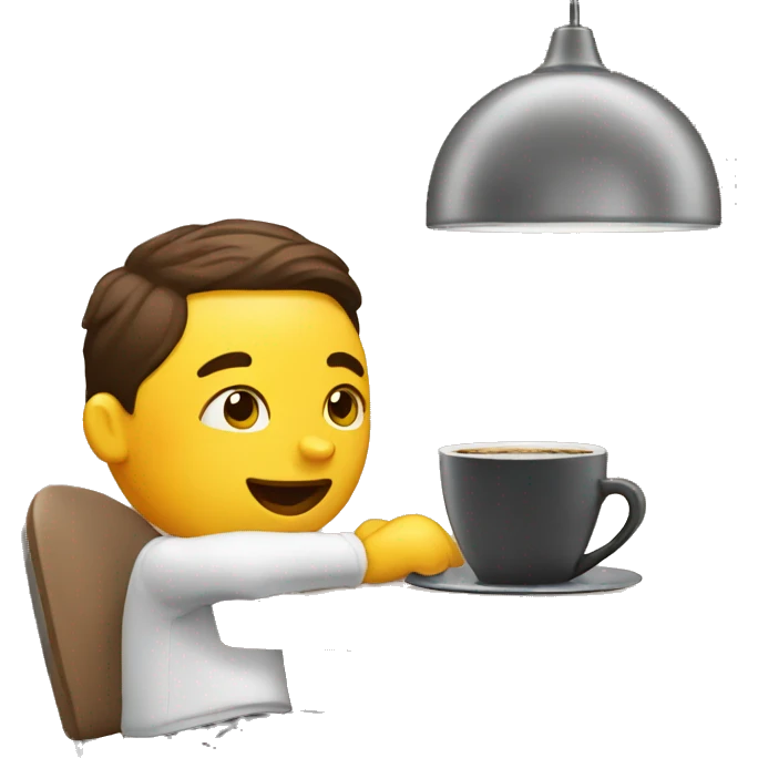 estudio con café emoji