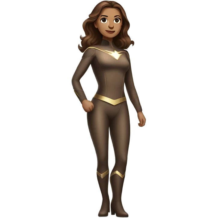 brown hair superwomen costiume emoji