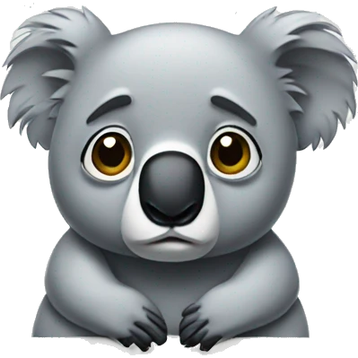 Sad koala  emoji