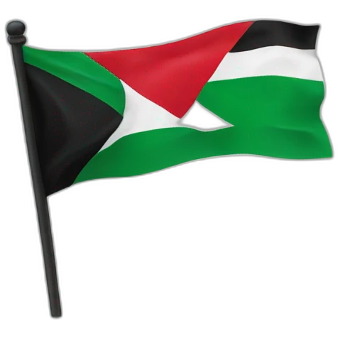 Drapeau de la Palestine qui brule emoji