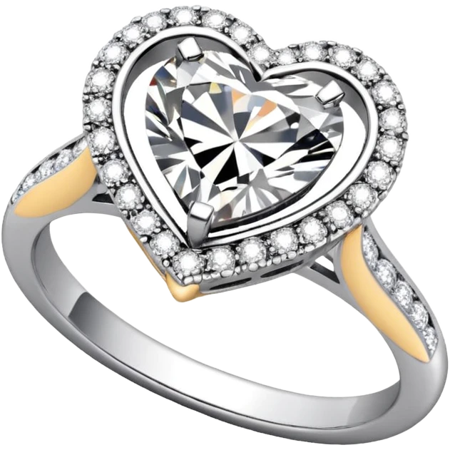 diamond heart engagement ring emoji