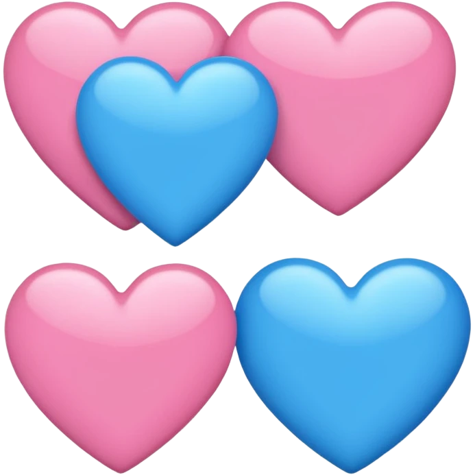 Pink or blue heart mixe emoji