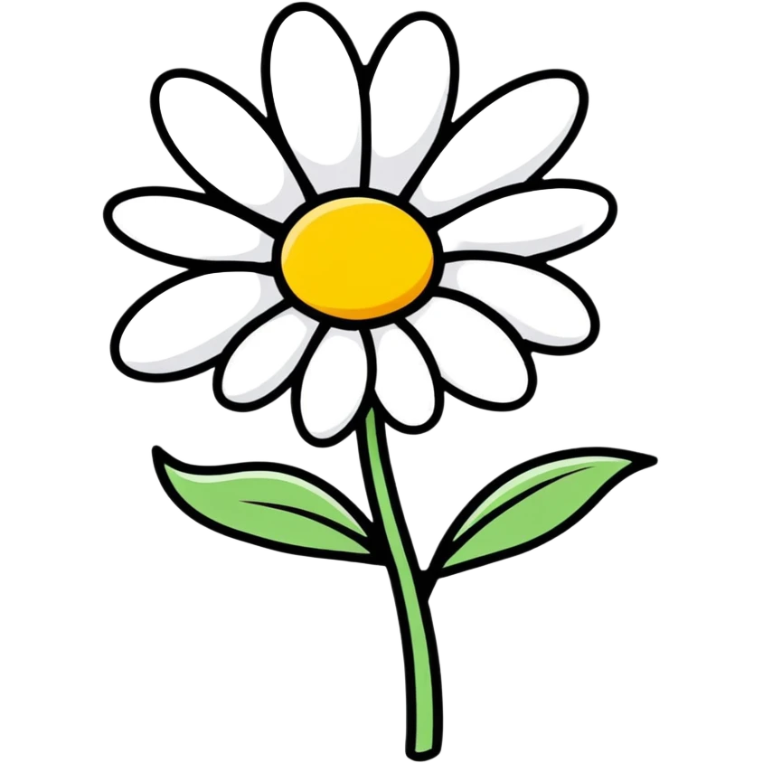 single daisy flower with no stem  emoji