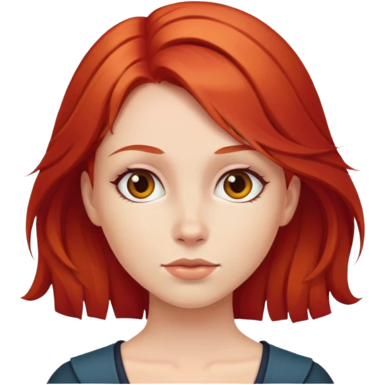 دختر داف مو قرمز emoji
