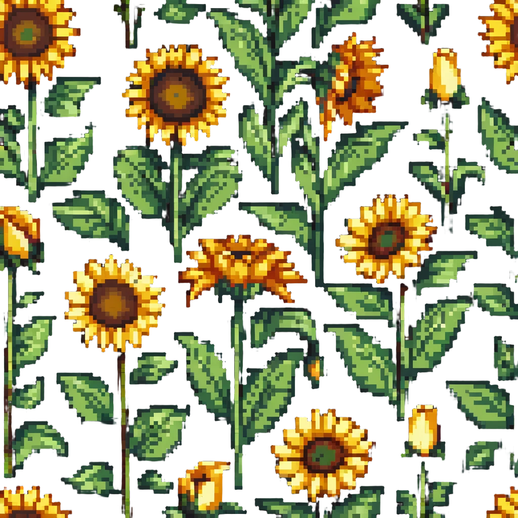 sunflowers and lilies blooming emoji