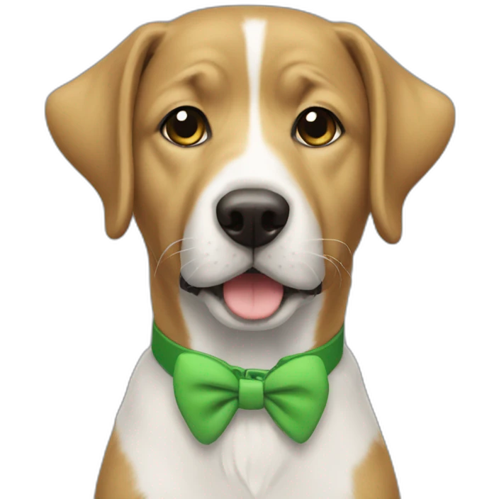 green collar dog  emoji