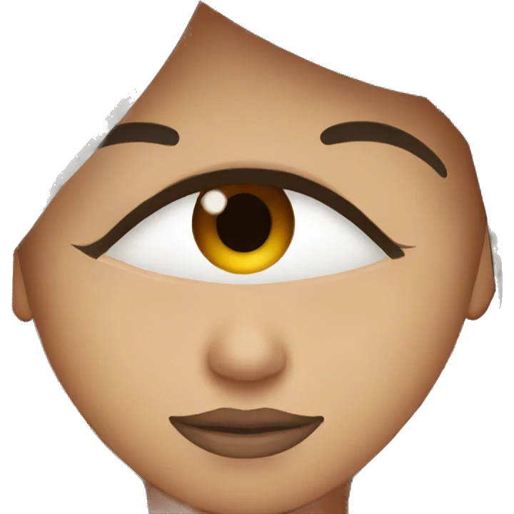 dark brown eye color of a woman emoji