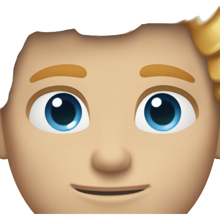 A guy with ginger-blonde hair and light blue-green eyes emoji