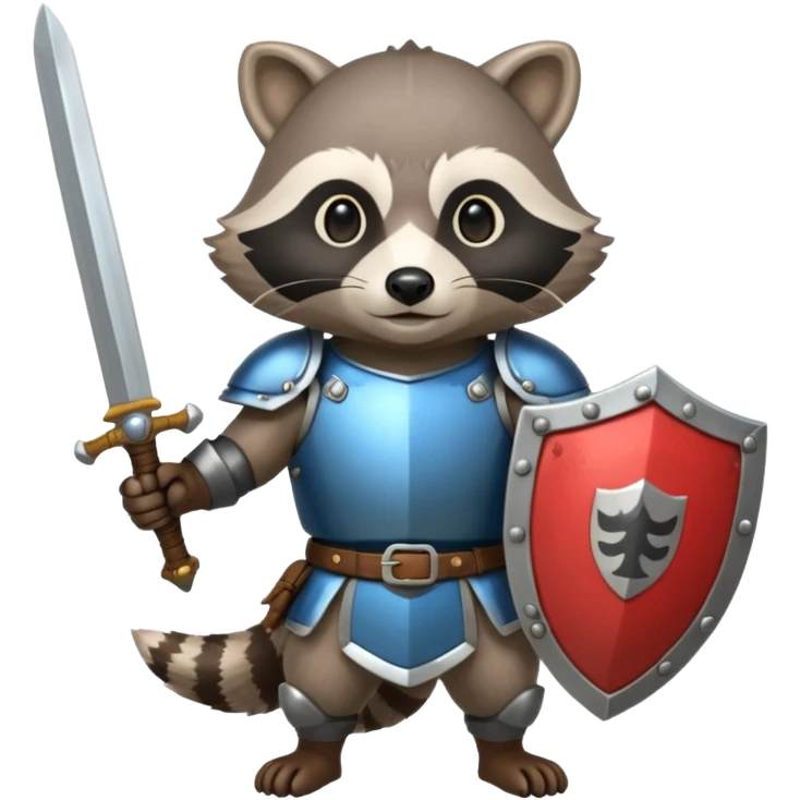 Raccoon with rise of castles game theme  emoji
