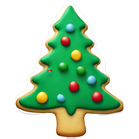 Christmas tree sugar cookie  emoji