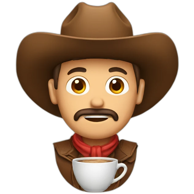 Cowboy coffee emoji