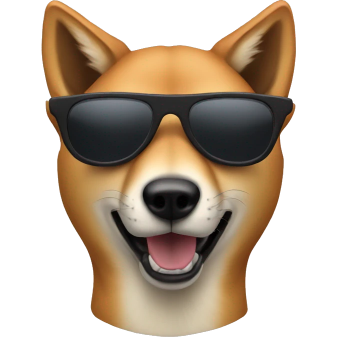 dingo with sunglasses emoji