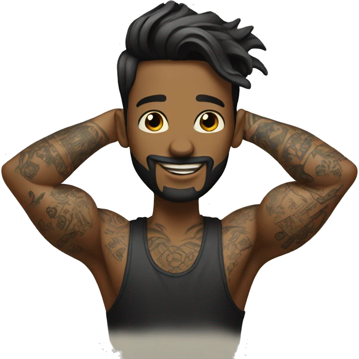 Hombre con tatuajes  emoji