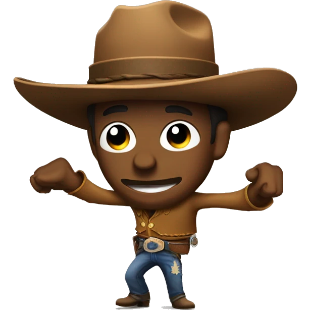 Cowboy dabbing emoji