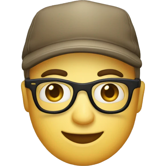 Con gorra y gafas  de guaracha  emoji