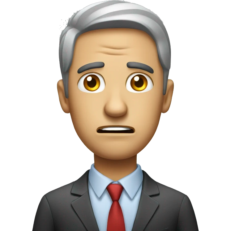 stressed business man emoji