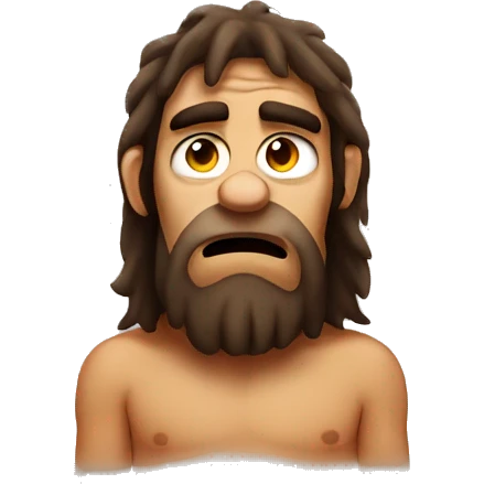 sad caveman emoji