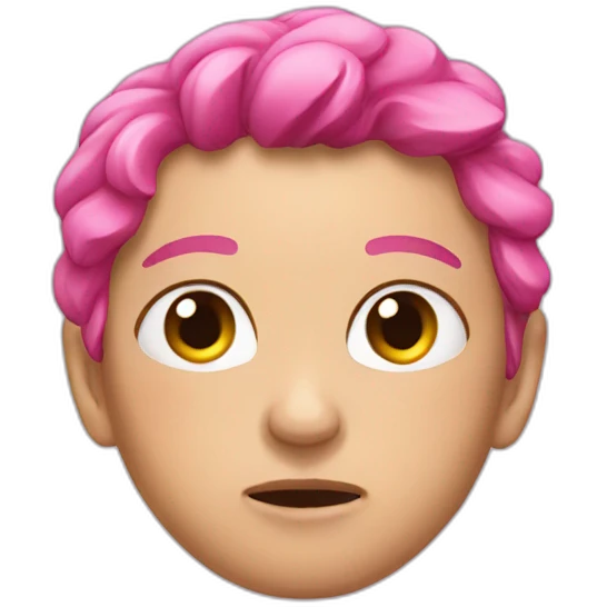 Hurt pink emoji